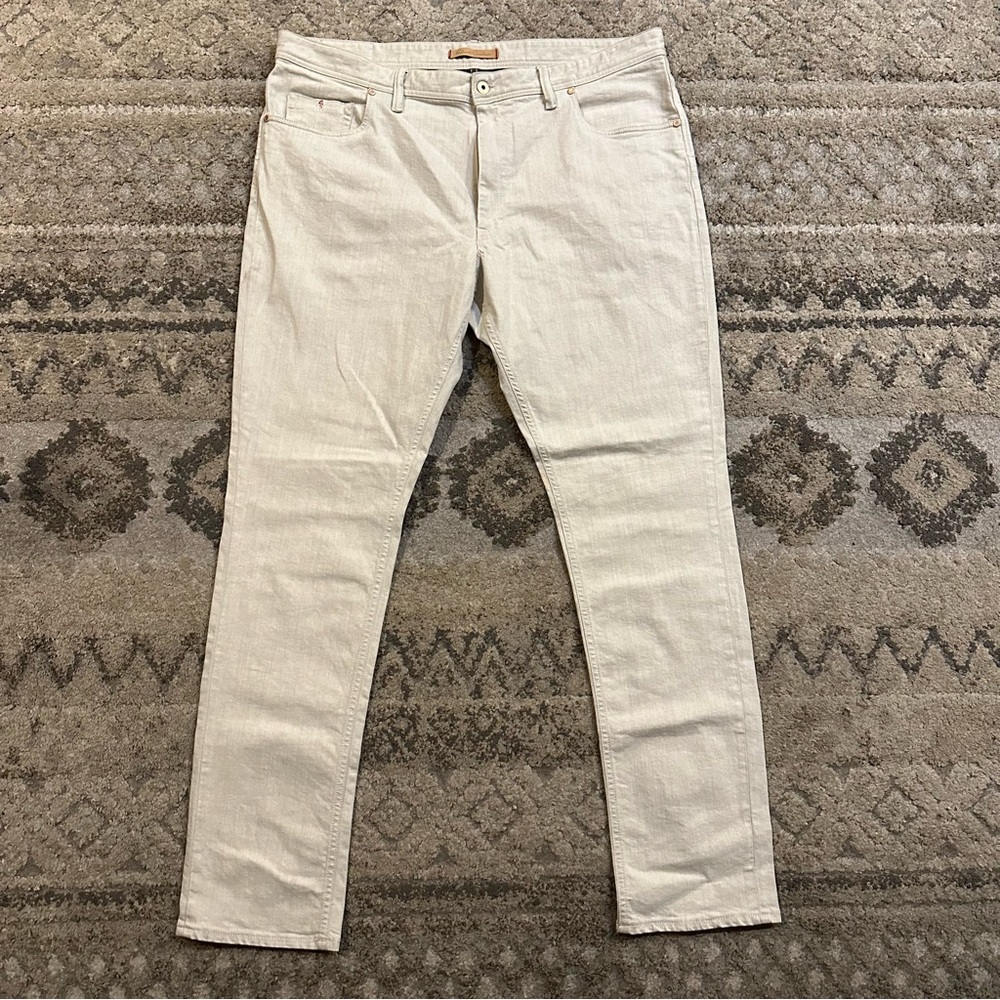 Robert Graham Slim Cream Denim Jeans 40x34